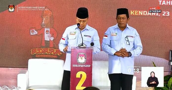 Debat Terakhir Pilgub Sultra 2024: ASR-Hugua Ajak Masyarakat Jaga Persatuan